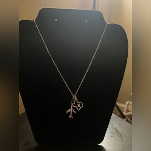 Texas/Airplane necklace